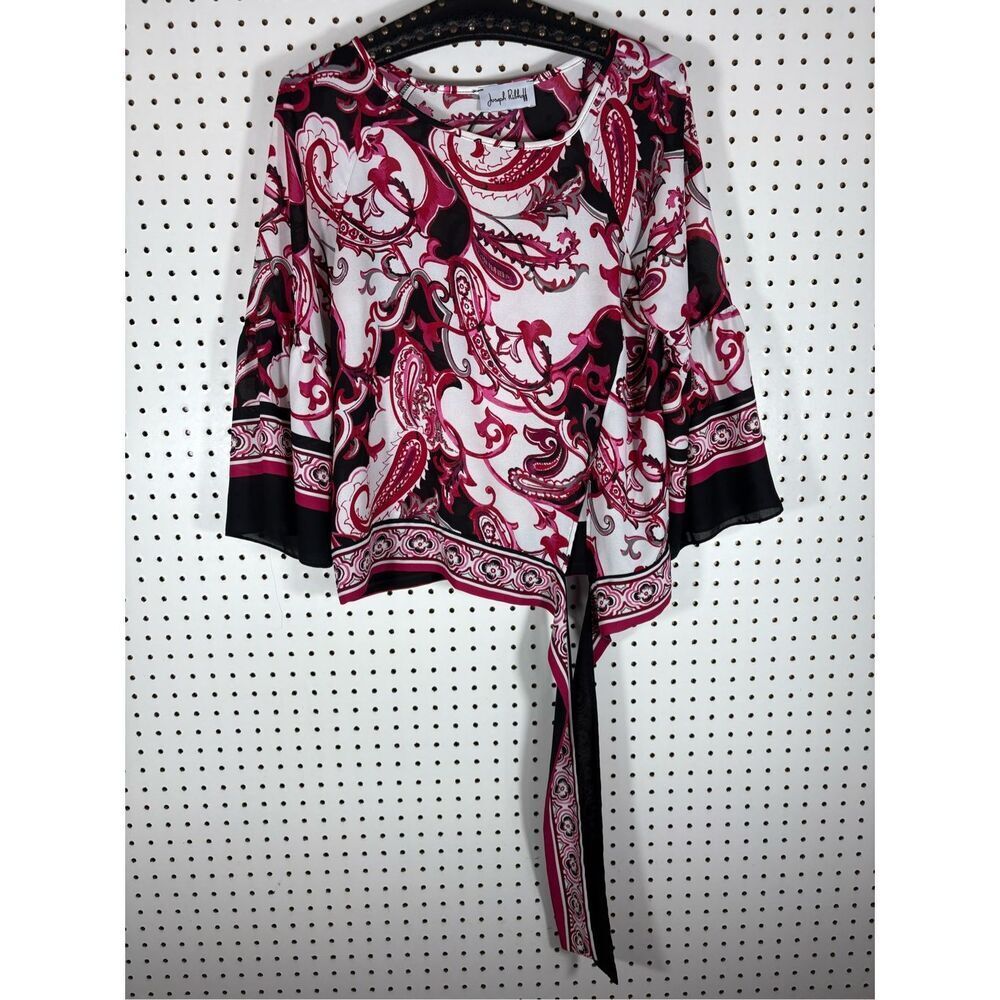 Joseph Ribkoff Ladies Paisley print Long Sleeve Tunic Blouse Size M